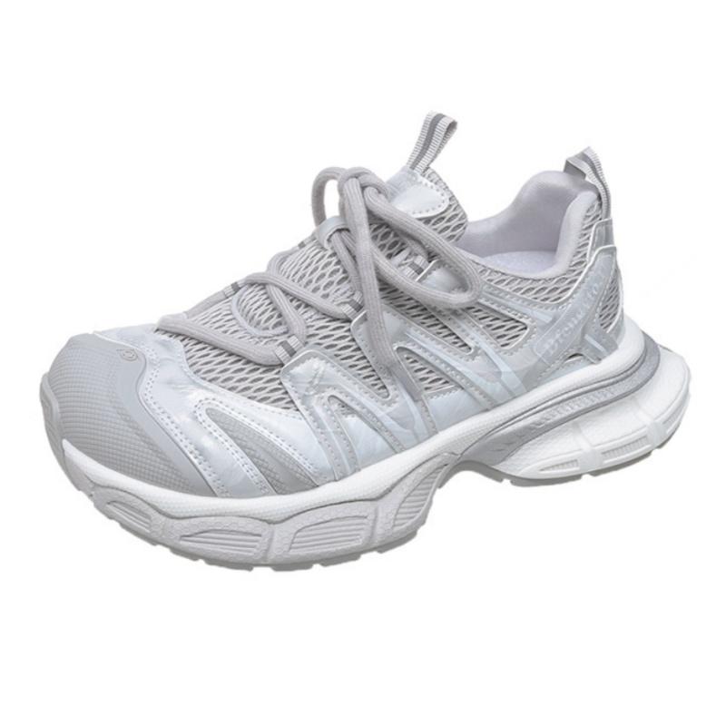 Fashion High Quality Mesh Breathable Women Sneakers NEW 2025 Spring Autumn New Fashion Vulcanized Shoes Comfortable Lace Up Sneakers