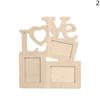 Family Art 3 In 1 Love  Rahmen Heart Shape Picture Holder Wooden Photo Frame
