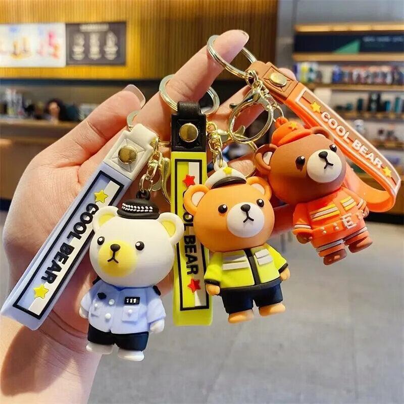 

Profession-Themed Cartoon Bear Keychains (10-Pack)