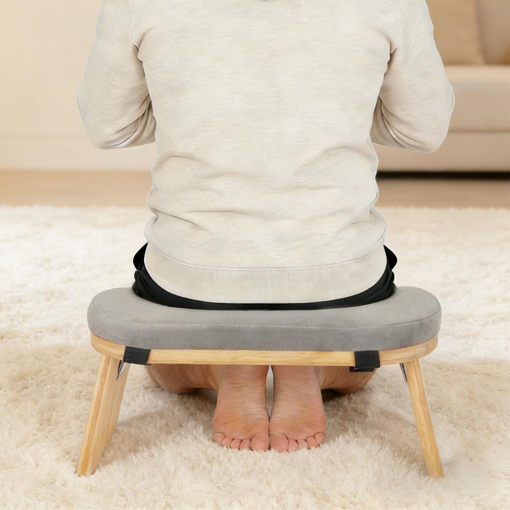 Skládací meditační lavice, Moderní klekací stolička pro všímavost a relaxaci, Ergonomický design s náklonem 5° dopředu