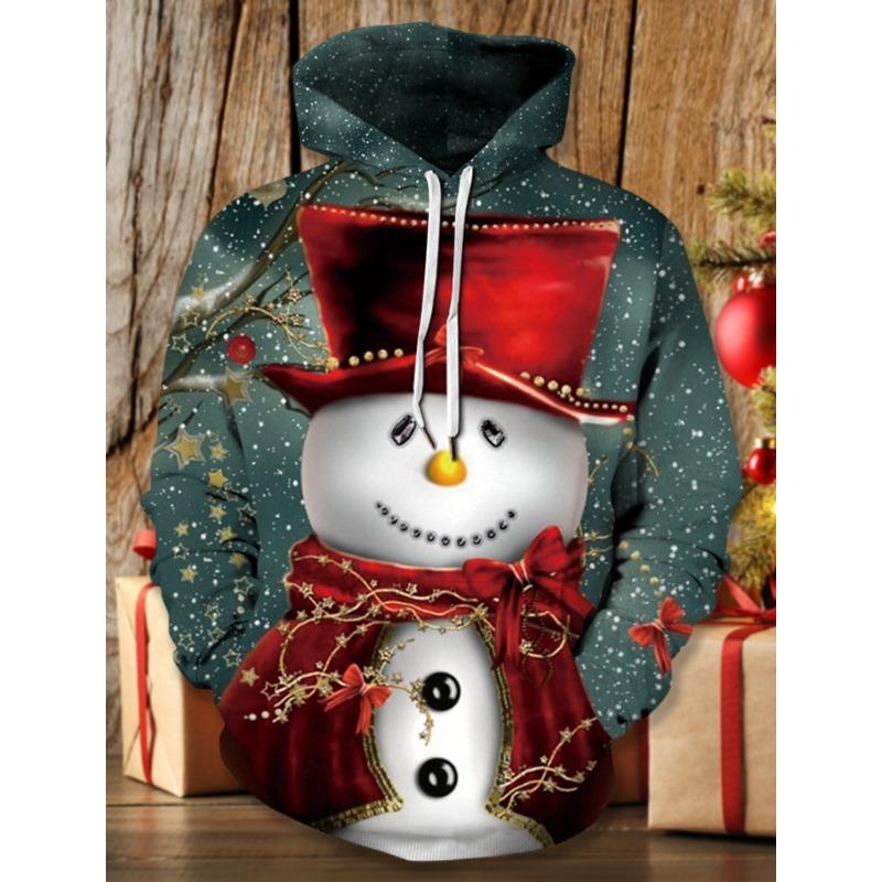 2025 Men's Hoodie Christmas Hoodies Santa Claus 3d Print Hooded Sweatshirts For Men Autumn Fashion Mens Clothing Festival Tops