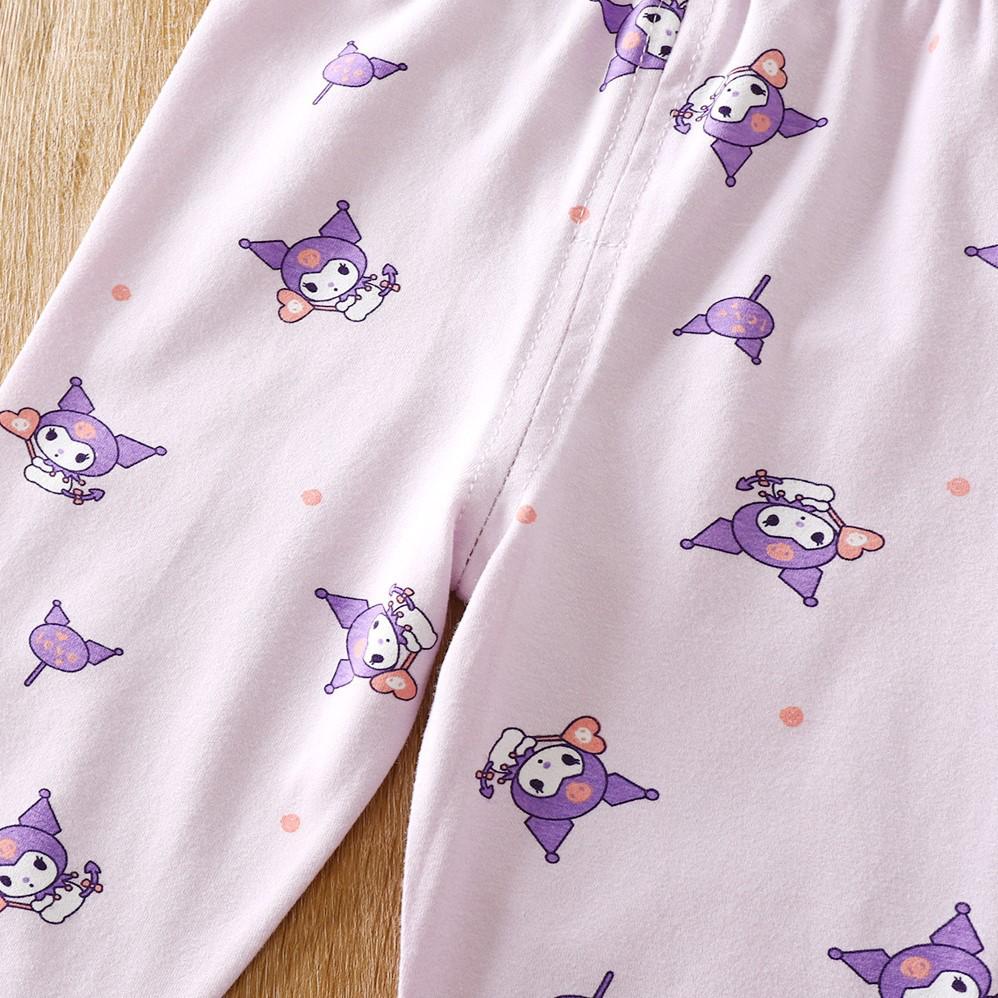 Kids' Autumn Lycra Cotton Pants Set: High-Elastic, Cartoon Print, Soft & Skin-Friendly Home Wear.