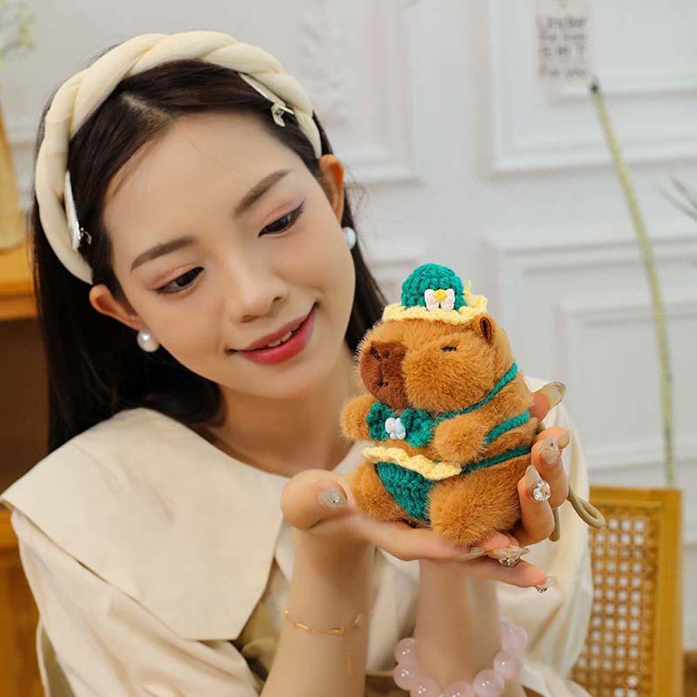 

Soft Plush Penguin Pendant Ornament Cartoon Animal Keychain Kawaii Capybara Doll Key Ring Friends Style 1