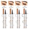 QIC 5D White Tube Four-Prong Waterproof Smudge-Proof Micro-Sculpting Liquid Eyebrow Pencil.