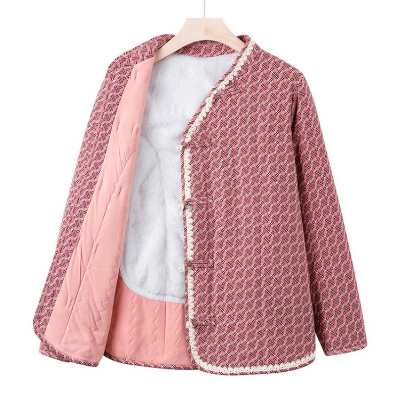 Winter new elderly warm cotton-padded clothes middle-aged and elderly women's cotton-padded clothes fashionable casual versatile temperament