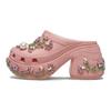 SIMONE ROCHA x Sereia Confortáveis e Versáteis Sapatos com Furos Rosa Quente para Homens e Mulheres