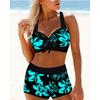 Women's Tank Top, Square Pants, Two-piece Swimsuit, Maple Leaf Print Tank Top, Holiday Beach Jacket S-6XL