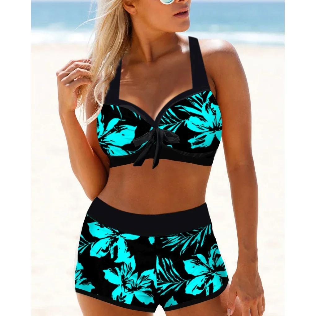 Women's Tank Top, Square Pants, Two-piece Swimsuit, Maple Leaf Print Tank Top, Holiday Beach Jacket S-6XL