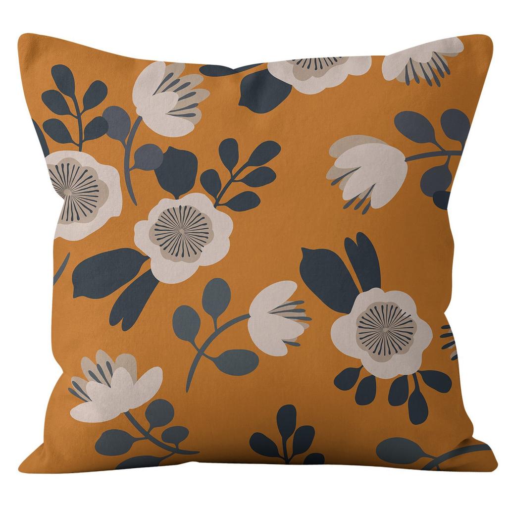 New Modern Simple Flower Leaf Print Pillowcase Home Sofa Cushion Cushion Cover
