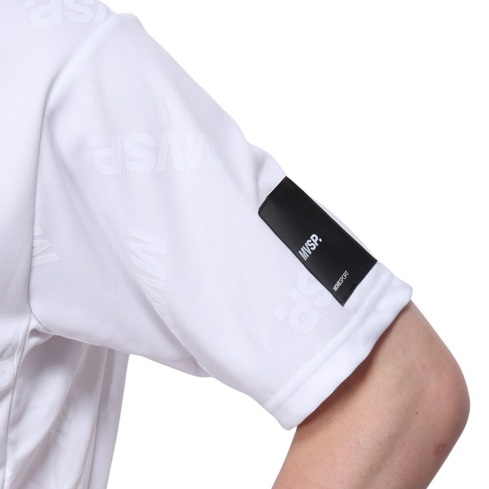 DESCENTE SUNSCREEN Logo Jacquard POLO WH L