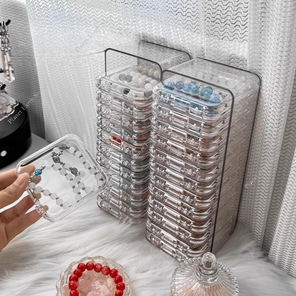 1-10Pcs Transparent Badge Acrylic Storage Box/Rack Dust Protection Storage Box Peripheral Badge Storage Collection Protection