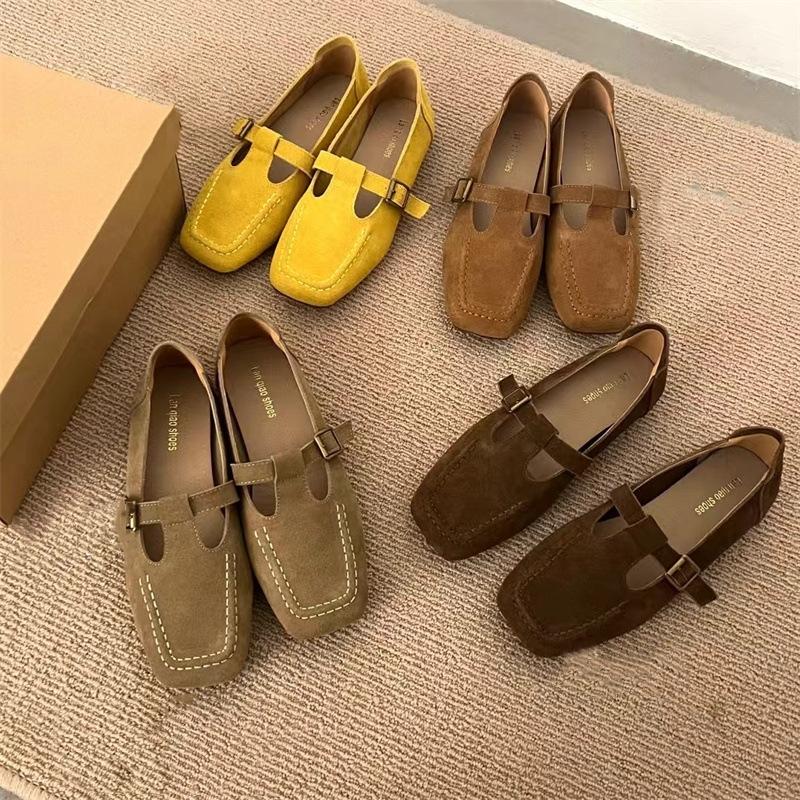 Fashion AIYUQI Women's Mary Jane Shoes Retro 2025 New Genuine Leather Female Shoes Slip-on Large Size Square-toe Loafers For Women