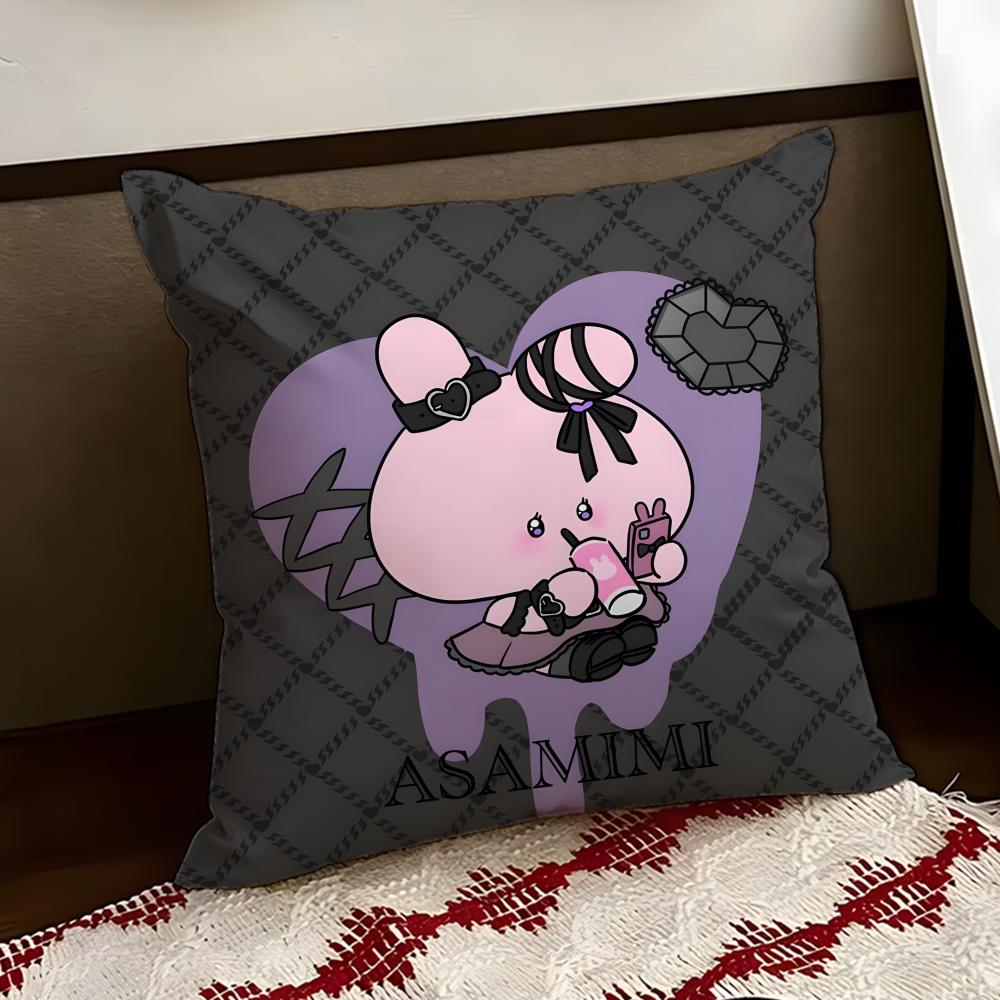 Asamimichaan Asleep Cushion Cover Reversible Soft Durable Pillow Cover Home Car MultiScene Use for Daily Comfort