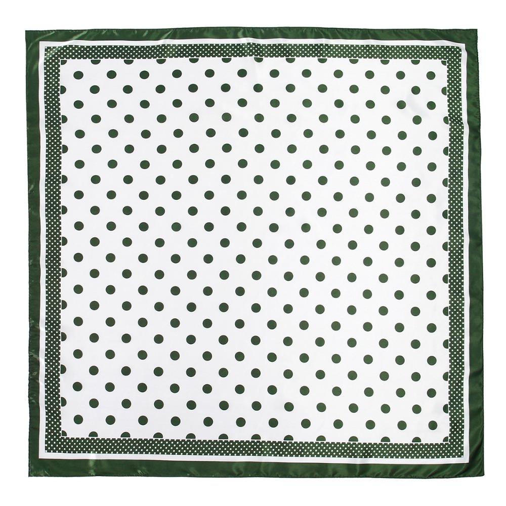 

Polka Dot Printed Women Hair Scarves 90cm Square Scarf Retro Neckerchief
