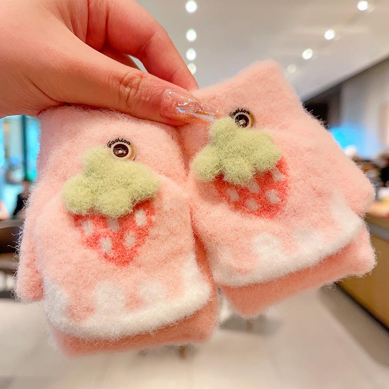 

0-5 років Зимові діти Милі мультяшні м’які рукавички з п’ятьма пальцями Немовлята Дівчата Хлопчики Теплі рукавички для активного відпочинку Діти Солодкі рукавички Рукавиці 0-5 years old