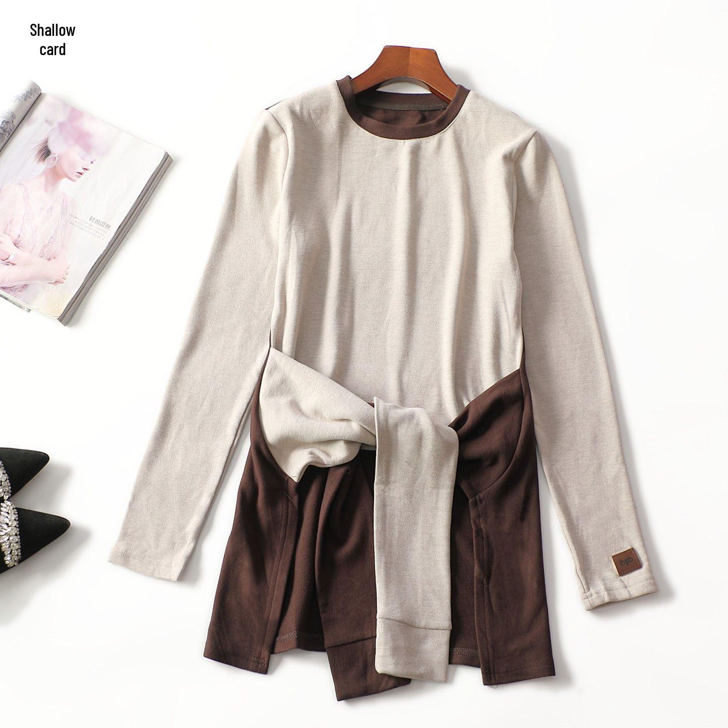 Spring Long Sleeve Mid-Length Women s Top L легкие хаки