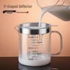 Clear High-Temperature Resistant 1L Glass Measuring Cup with Scale and Filter Screen, Perfect for Chinese Medicine, Soy Milk, and Baking.