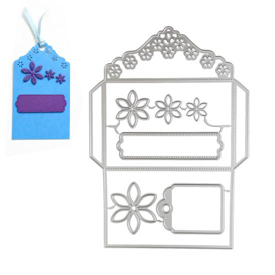 Lace Envelope Die for Scrapbooking, Flower Envelope Metal Cutting Dies, Card Making Die Cut for Decoupage Gift DIY Birthday Card Paper Craft Supplies