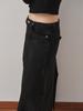 Peullijeupeulojegteu Maxi Denim Skirt, Black