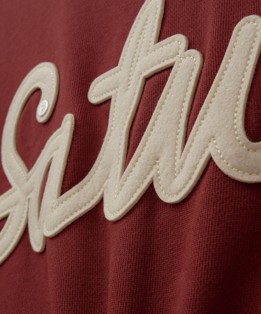 Lugo Applique Rivet Hood Burgundy