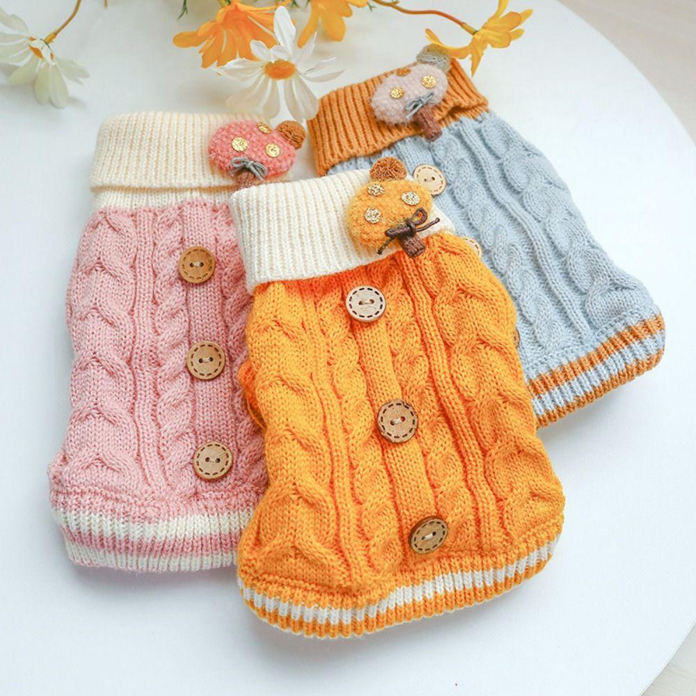 

для осени, зимы мягкая теплая одежда одежда для кошек свитер для домашних животных вязаный свитер для собак одежда для щенков XS синий