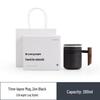 Zen Black Ceramic Tea Mug with Lid