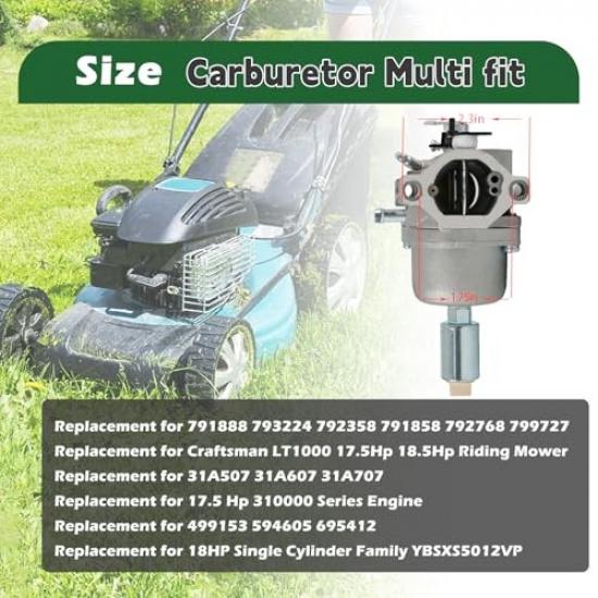 Carburetor for Craftsman LT1000 LT2000 DLS3500 16-20HP Lawn Mower Tractor