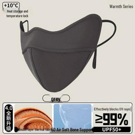 

5D Fishbone Warm Mask: Thick, Windproof & Cold-Resistant Outdoor Cycling Face Mask with Eye Protection, Washable