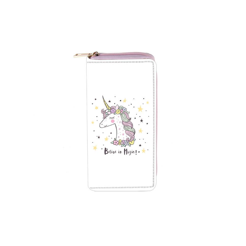 

Cartoon Unicorn Long Zipper Wallet Clutch Wallet