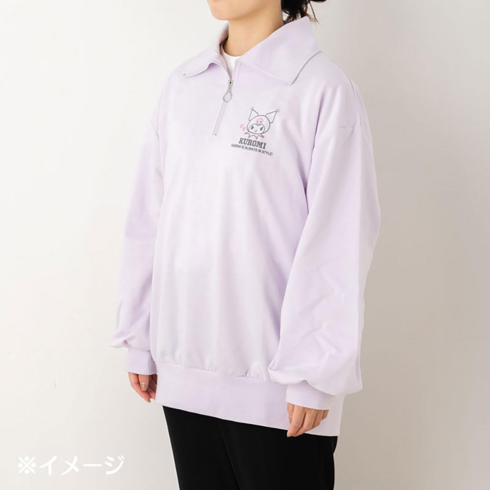 Sanrio Sanrio Half Zip Sweatshirt Sweatshirt Kuromi Kuromi Character 438014 SANRIO (SANRIO) Kuromi-chan