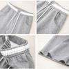 Grey Double Color Waist Sports Pants Women's Spring Autumn Casual Straight Leg Sweatpant Spliced Elastic Waistband Wide Leg Pants