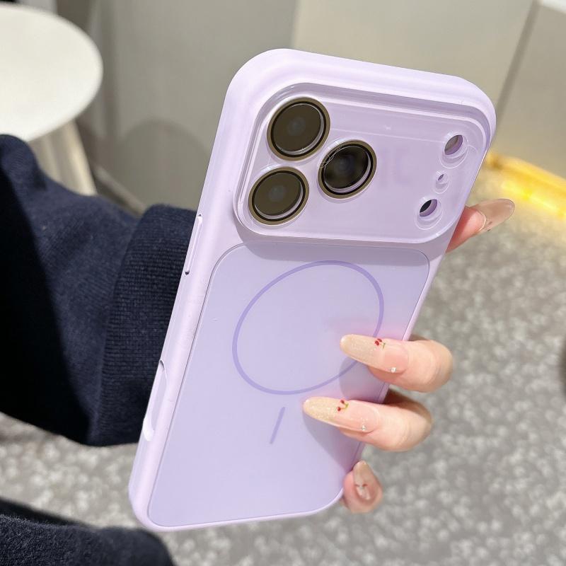 Liquid Soft Silicone Magnetic Case for iPhone 17 16 15 14 13 Pro Max For Magsafe Glossy Camera Glass AG Matte Acrylic Back Cover