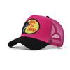 Bass embroidered mesh baseball cap, color-blocked baseball cap, men's summer breathable truck hat, high-top sun hat
