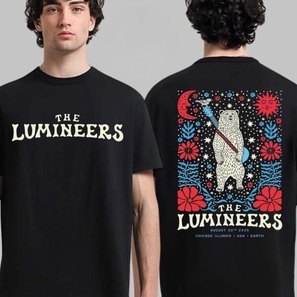 The Lumineers Chicago Illinois 2025 Gig On August 30 2025 Two Sided Unisex T-Shirt S