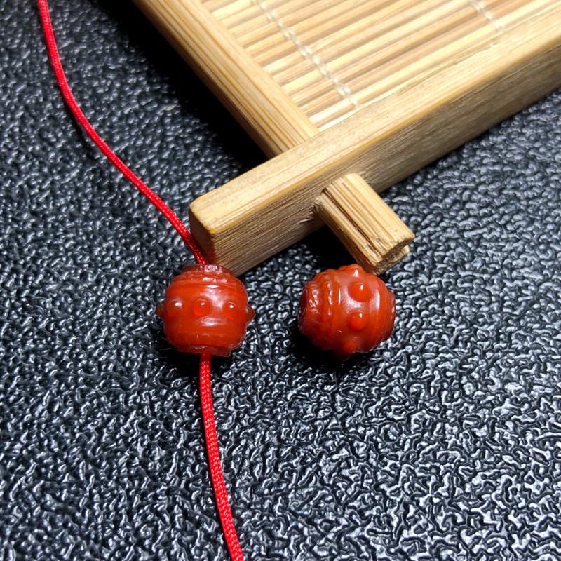Southern Red Agate Six-Character Lotus Prayer Wheel Beads DIY Bracelet Accessories