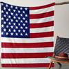 Soft, Warm Luxurious American Flag flannelThrow Blanket | Machine Washable, Ideal for Couch, Bed, Car & Travel, Contemporary Sty