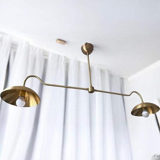 Aldorno Linear Shade Pendant Chandelier Elegant Lighting Fixture for Dining Room or Living Room, Modern Stylish Hanging Light