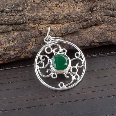 Green Onyx Pendant Handmade Gemstone Jewelry, 925 Solid Sterling Silver Pendant Spiritual Jewelry Gift For Her