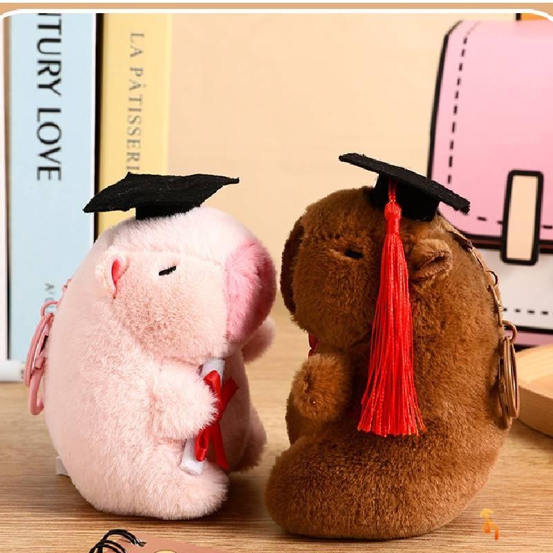 Cute Plush Capybara Keychain Ideal For Graduates Parties And Celebrations