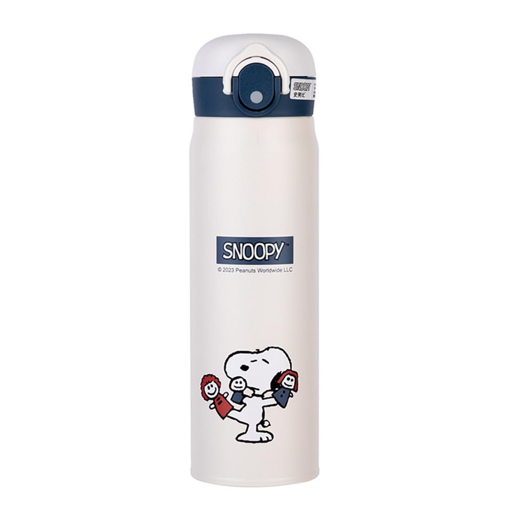 

Snoopy Water Bottle, 500ml Stainless Steel, Lightweight and Portable, Direct Drinking, Insulated, Suitable for Kids and Adults, Sports, Daycare,