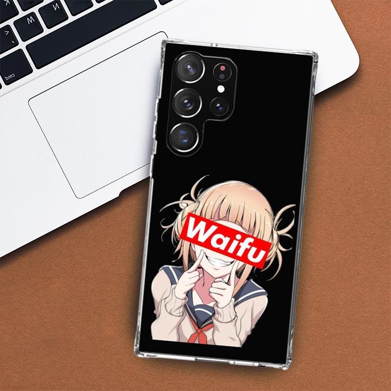 Sugoi Senpai japonské pouzdro na telefon Anime Waifu pro Samsung Galaxy S24 S23 S22 Ultra S21 S20 Fe S10 Plus S10E S9 S8 + Shell Coque