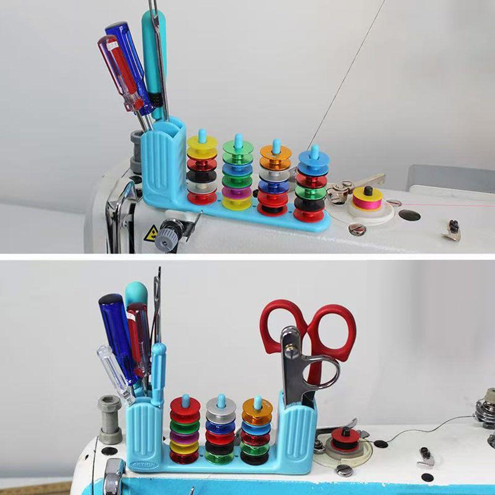 Plastic Magnetic Bobbin Holder Magnetic Adsorption Compact Sewing Machine Storage Box Multi-functional Thread Bobbin Organizer