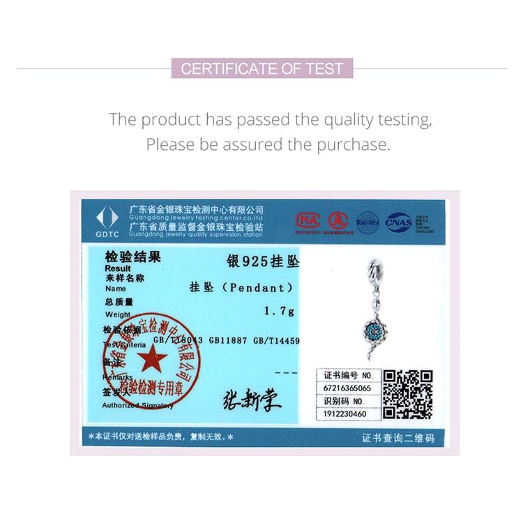 BAMOER 100% 925 Sterling Silver Mysterious Snake Pendant Demon Eye Charms Fit for DIY Making Bracelet or Bangle Fine Jewelry