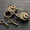Vintage Padlock with Antique Bronze Plating, Old Style Lock for Notebooks and Luggage, Bronze Color Hardware Lock