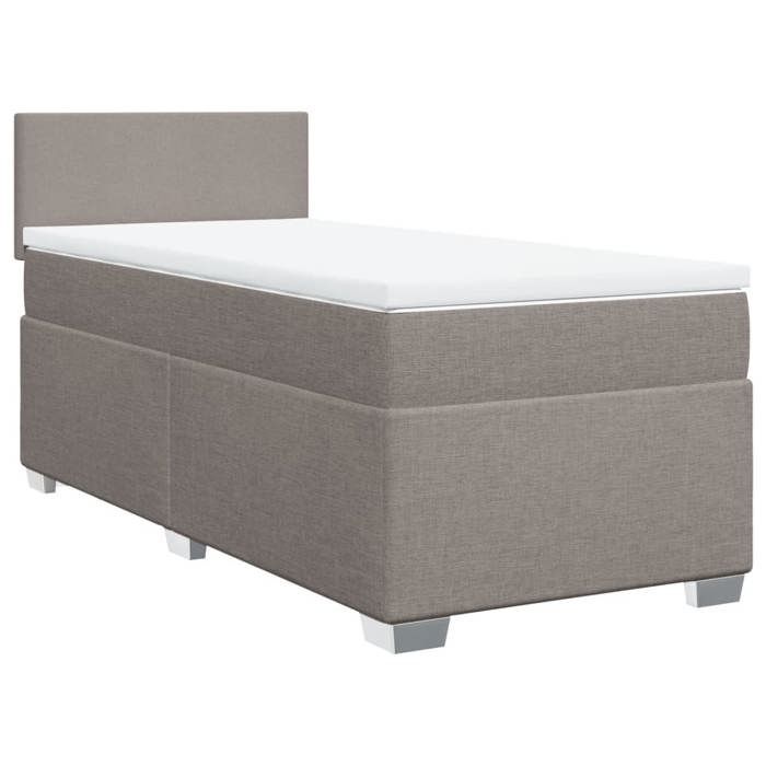 Maison Exclusive - Sommier à lattes de lit avec matelas Taupe 100x200 cm Tissu