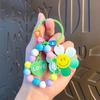 Colorful Sunflower Beaded Bracelet Keychain Gift for Women