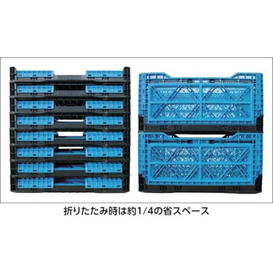 TRUSCO Folding Mesh Container Blue TRMPB90B Storage Case Storage Box