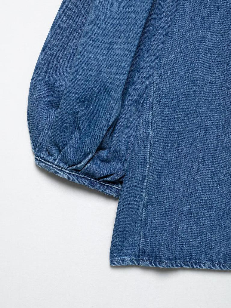 2025 Early Spring Women’s Fashion: Short-Sleeve Denim Shirt & Straight-Leg Pants Set – Euro-American Style