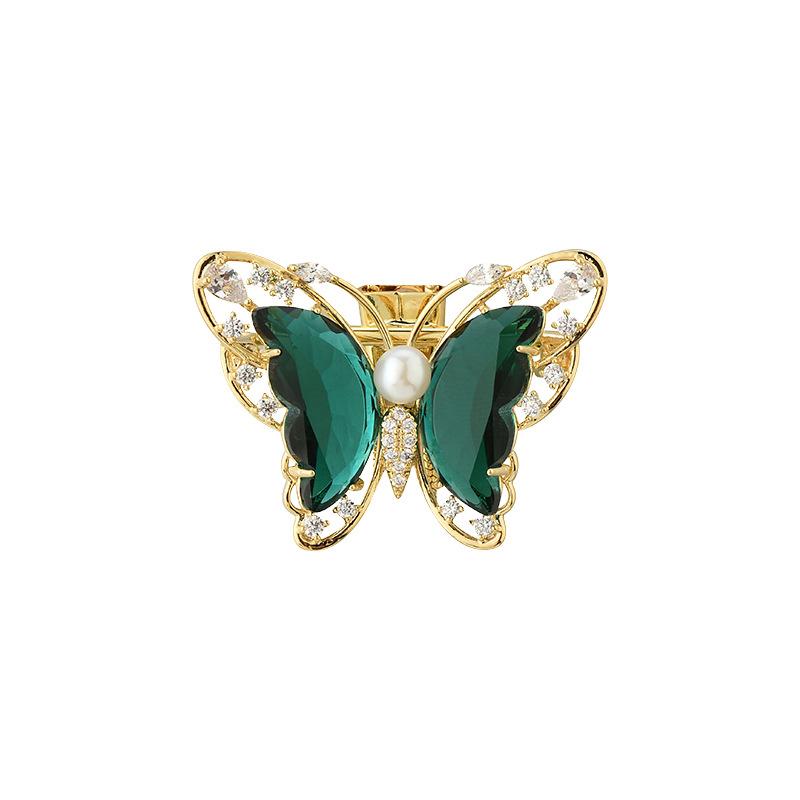Trendy Fashion Luxury Brooch Women'S High-End Crystal Butterfly Corsage Clothes Accessories Coat Decoration Versatile Pin