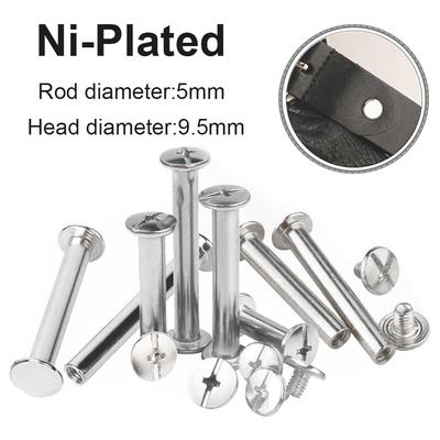 10/25/50PCS Metal Binding Chicago Screws Nails Studs Rivets For Photo Album Desk Calendar Menu Leather Craft Belt Wallet Fasteners